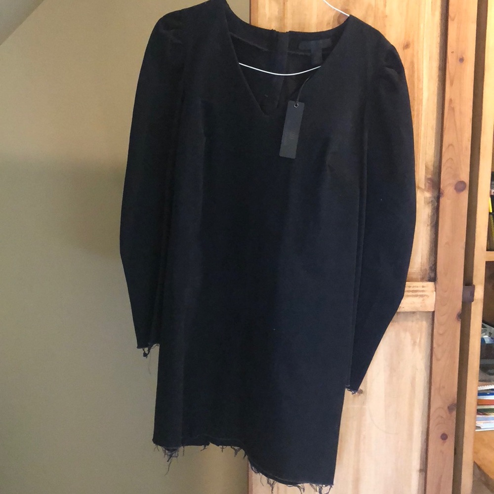 NWT Maison Cinqcent 500 black LS corduroy dress
